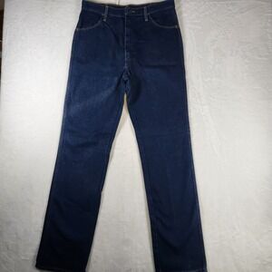 Vintage Rustler Jeans Men's 34x34 Dark Wash Denim Straight Leg Made in USA